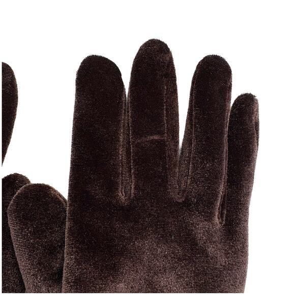 Cejon Velvet Winter Gloves | 40g Thinsulate | Velour Soft Warm | Brown One Size - Picture 5 of 5